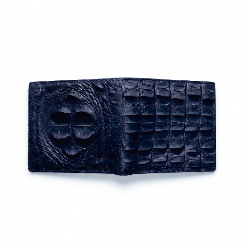 Portefeuille Alligator Relief Bleu Minuit