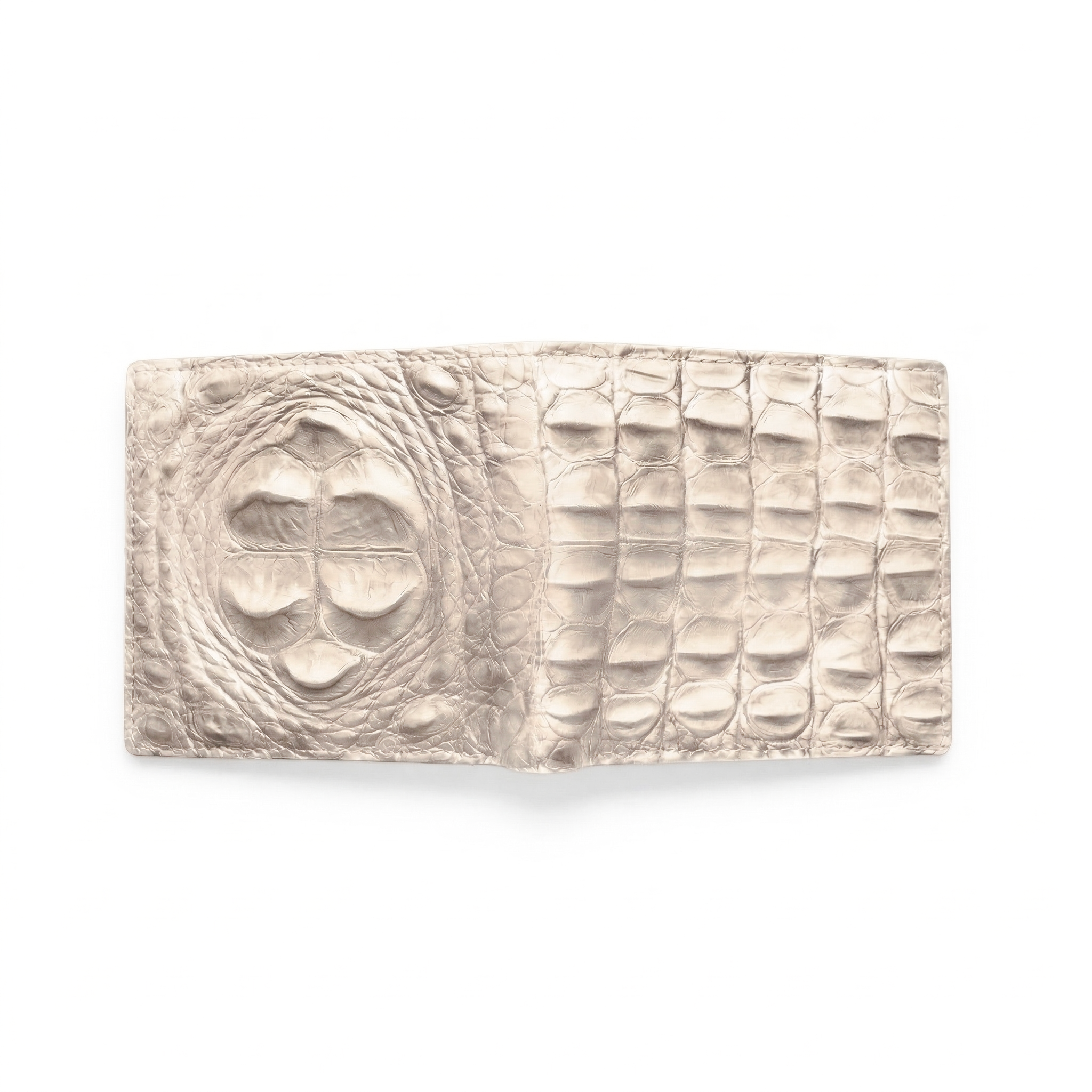 Portefeuille Alligator Relief Crème