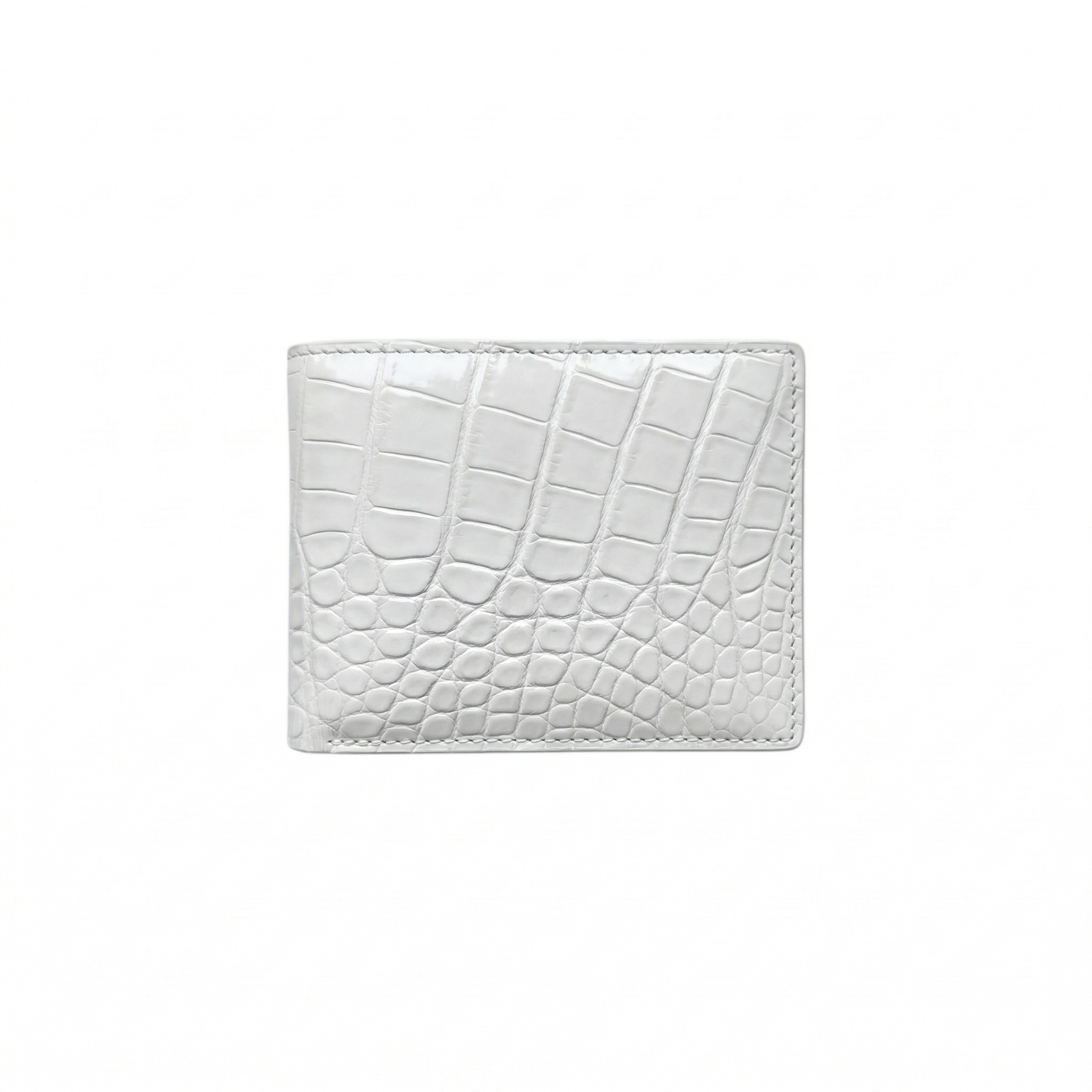 Portefeuille Alligator Lisse Blanc