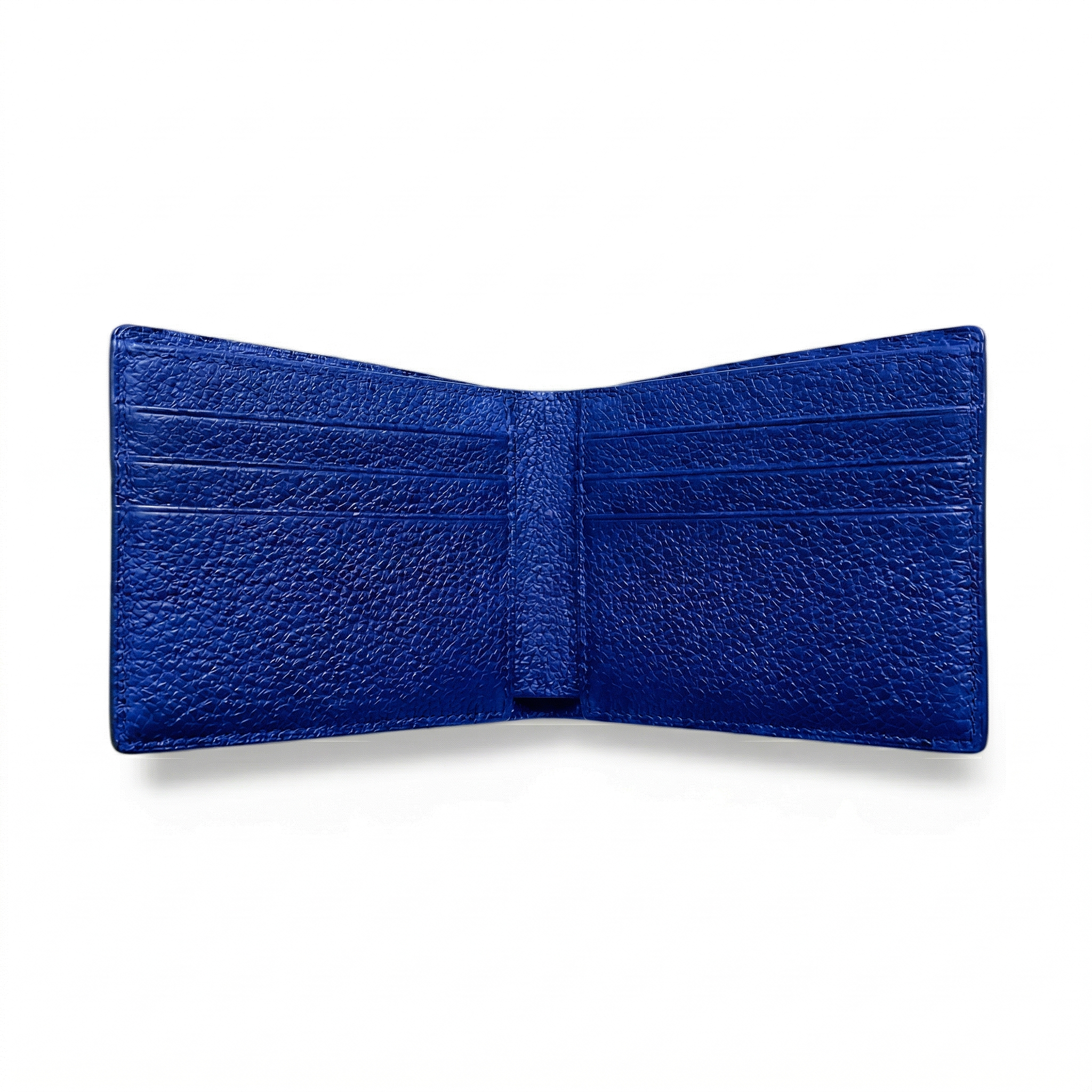 Portefeuille Alligator Lisse Bleu Électrique