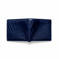 Portefeuille Alligator Lisse Bleu Minuit