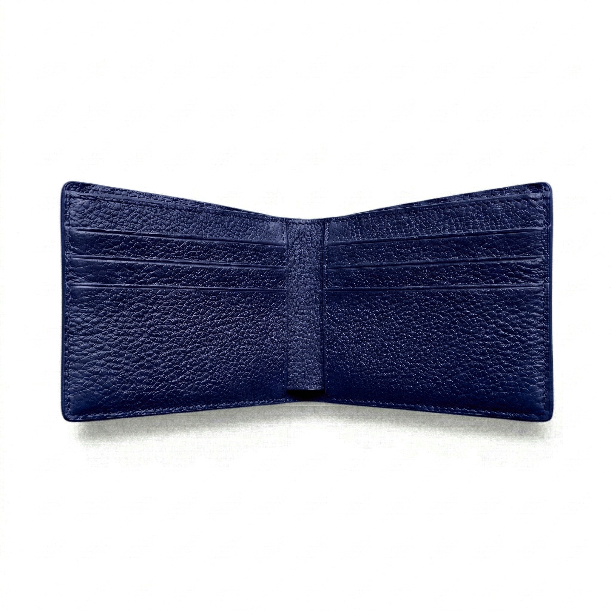 Portefeuille Alligator Lisse Bleu Minuit