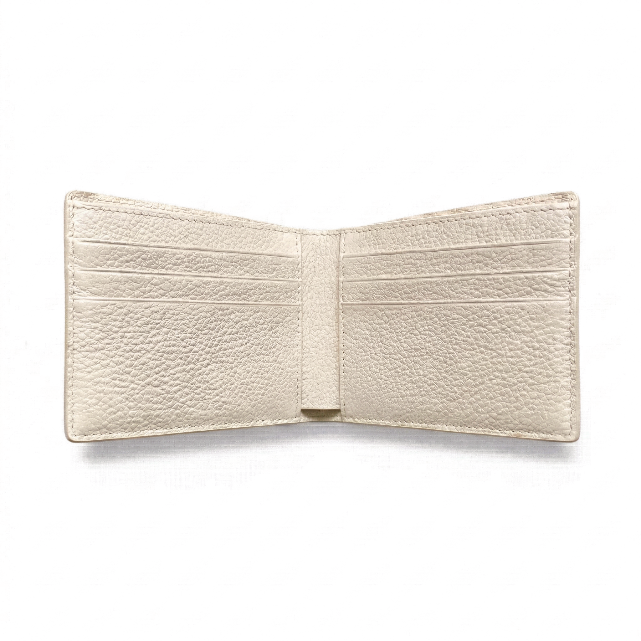 Portefeuille Alligator Lisse Crème