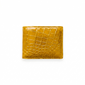 Portefeuille Alligator Lisse Jaune