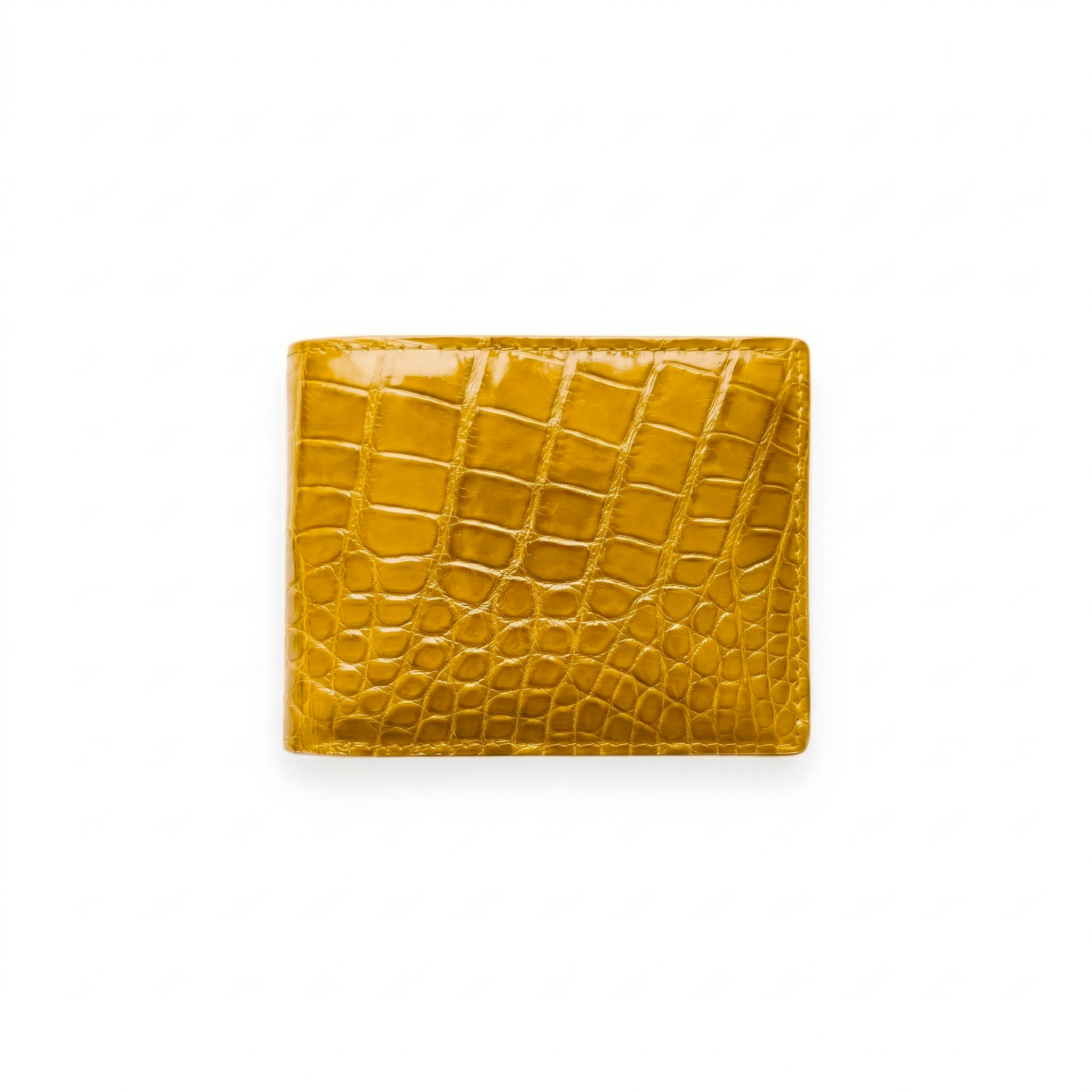 Portefeuille Alligator Lisse Jaune