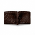 Portefeuille Alligator Lisse Chocolat
