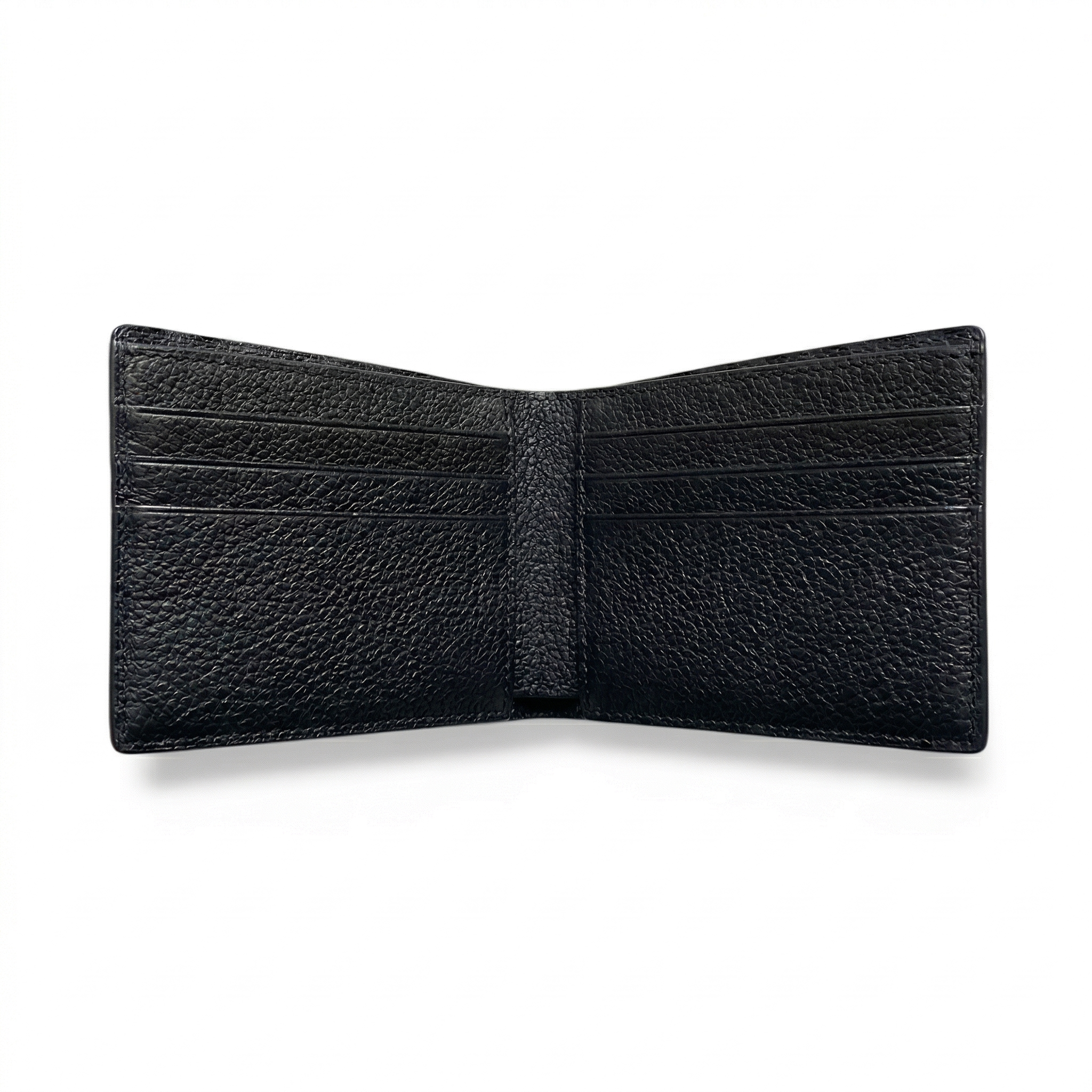 Portefeuille Alligator Lisse Noir