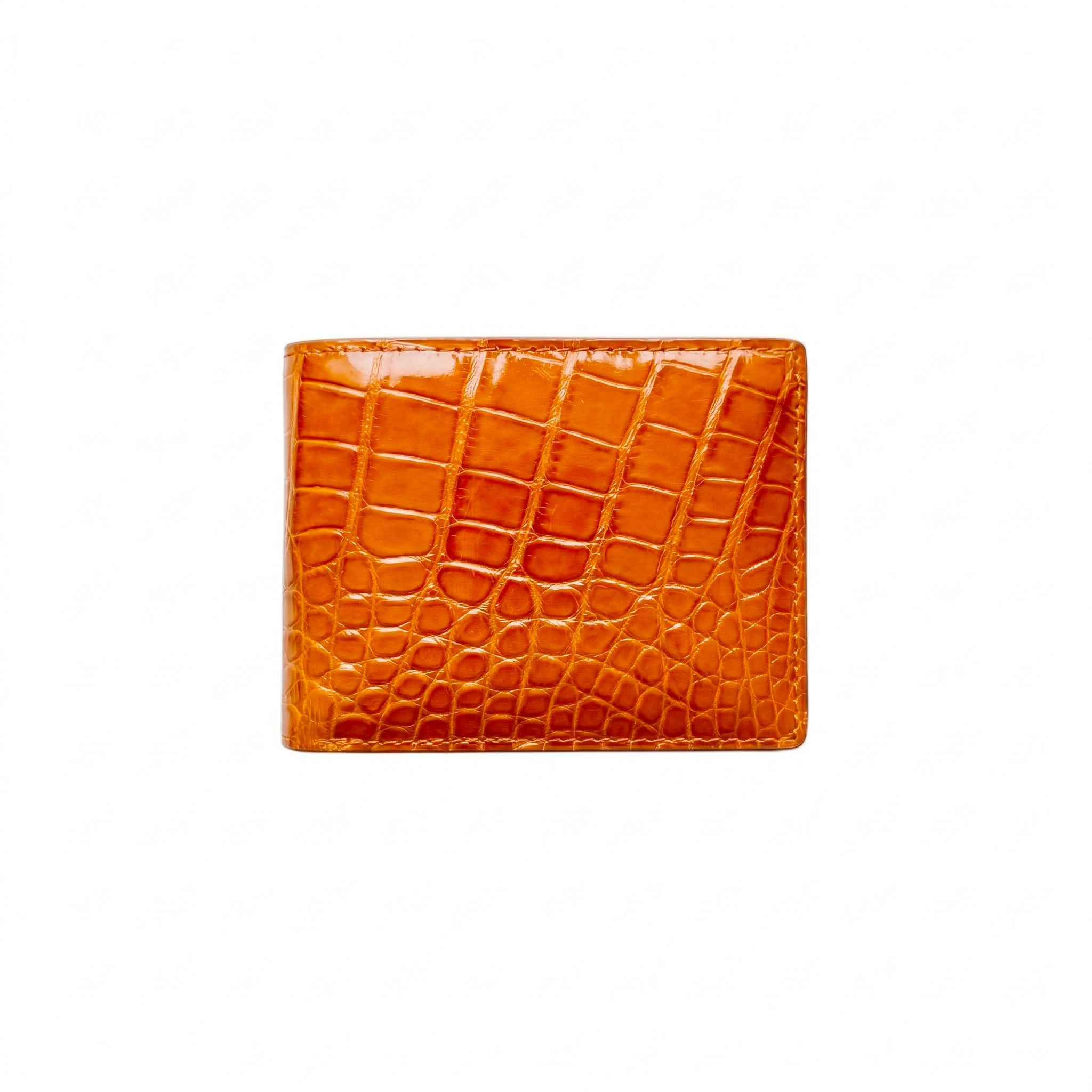 Portefeuille Alligator Lisse Orange