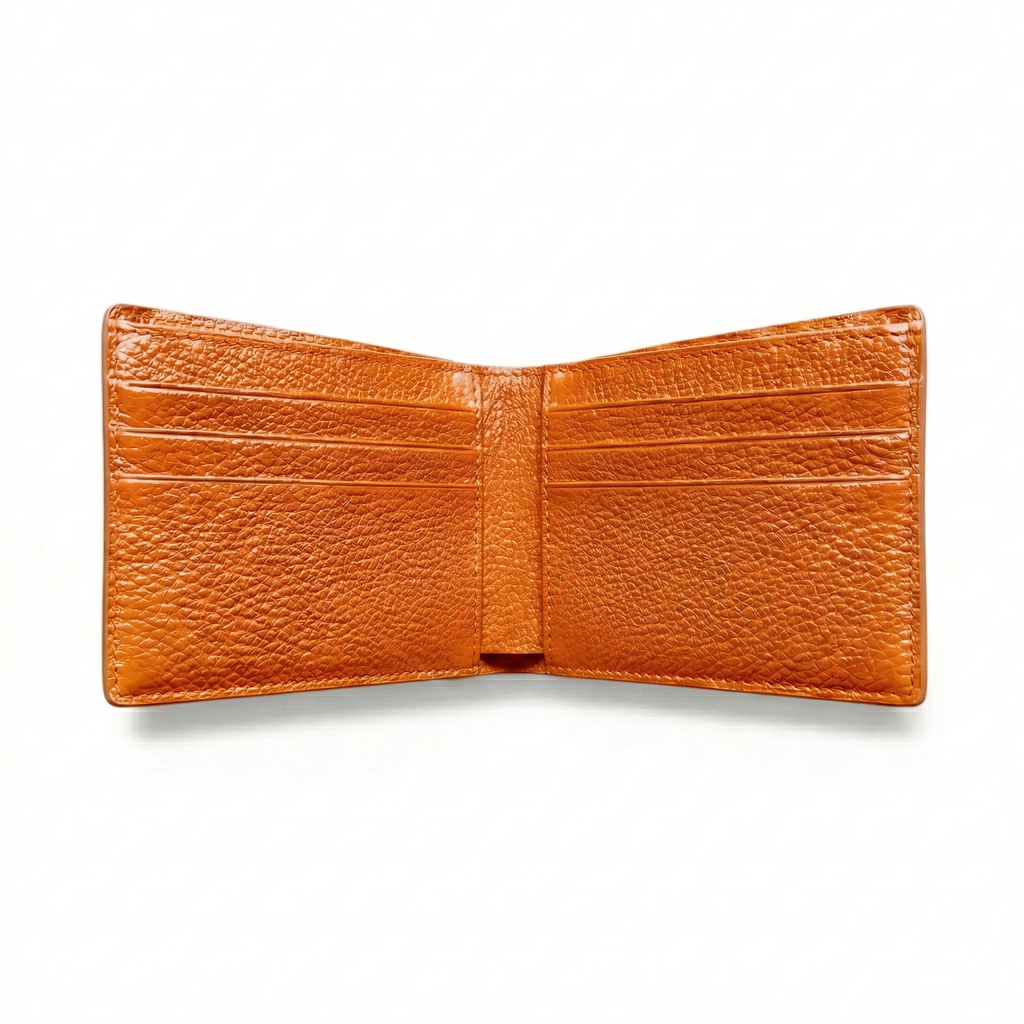 Portefeuille Alligator Lisse Orange