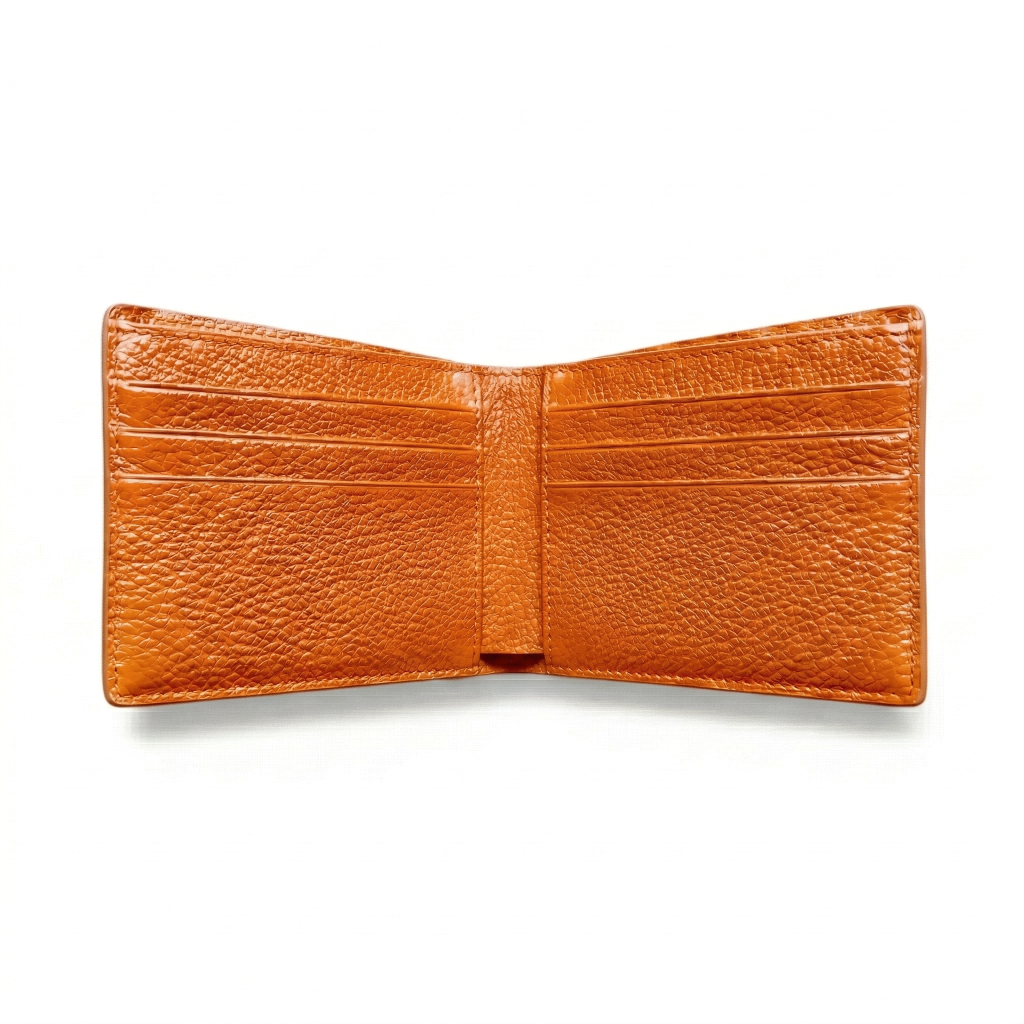 Portefeuille Alligator Lisse Orange