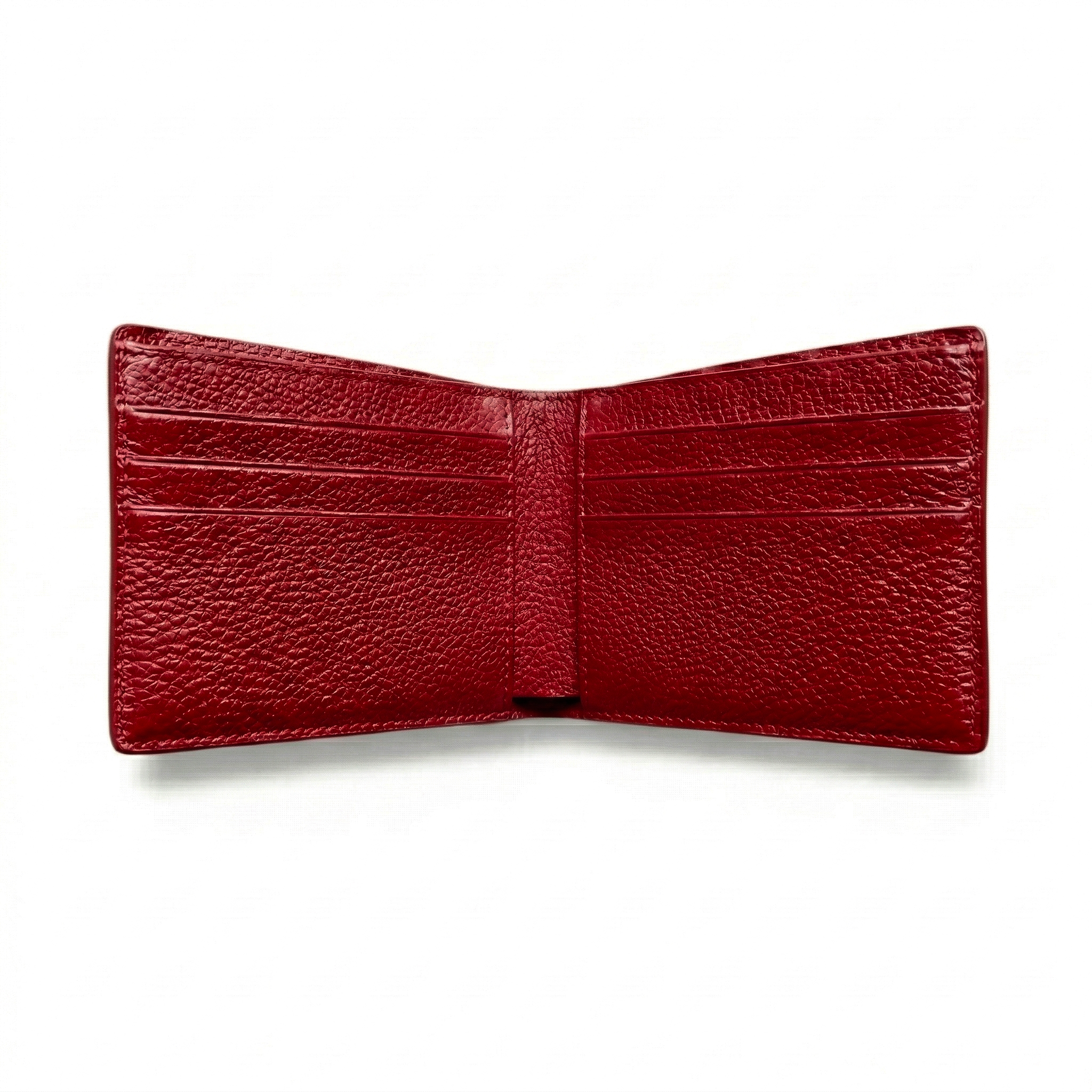 Portefeuille Alligator Lisse Rouge