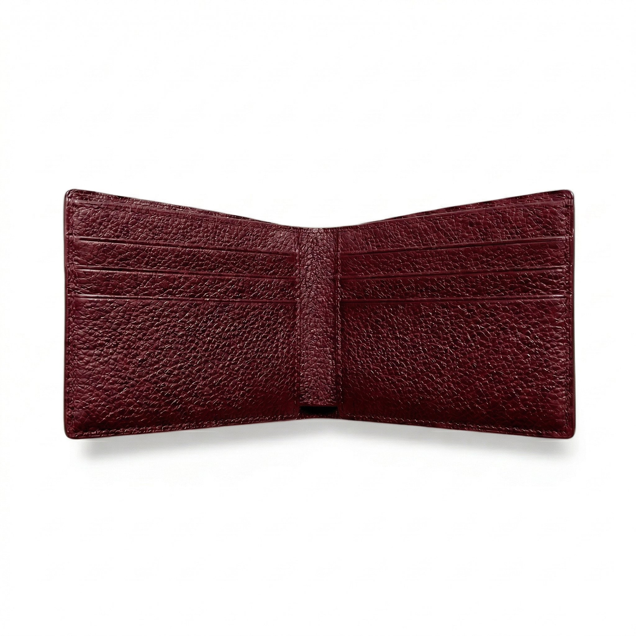 Portefeuille Alligator Lisse Bordeaux