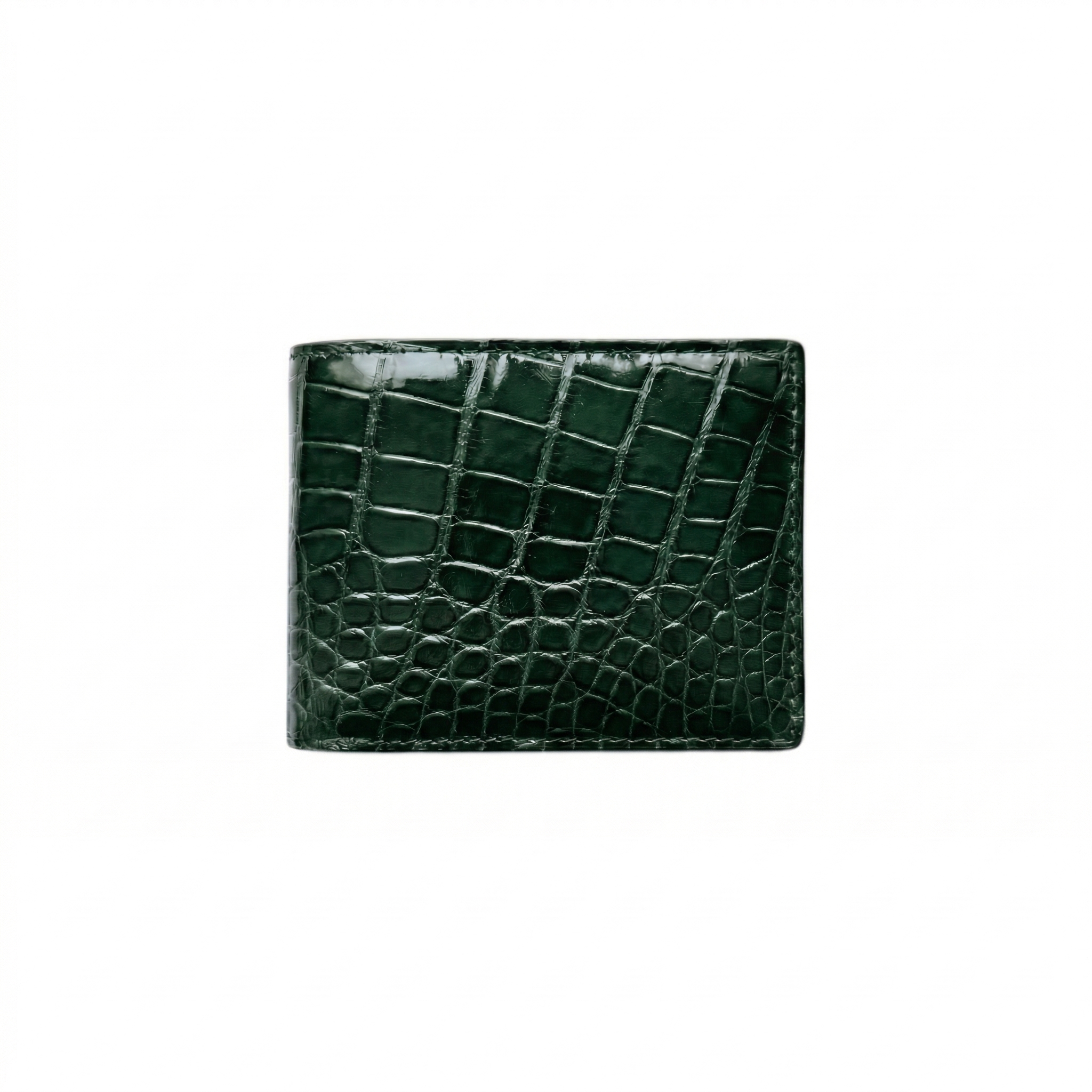 Portefeuille Alligator Lisse Vert