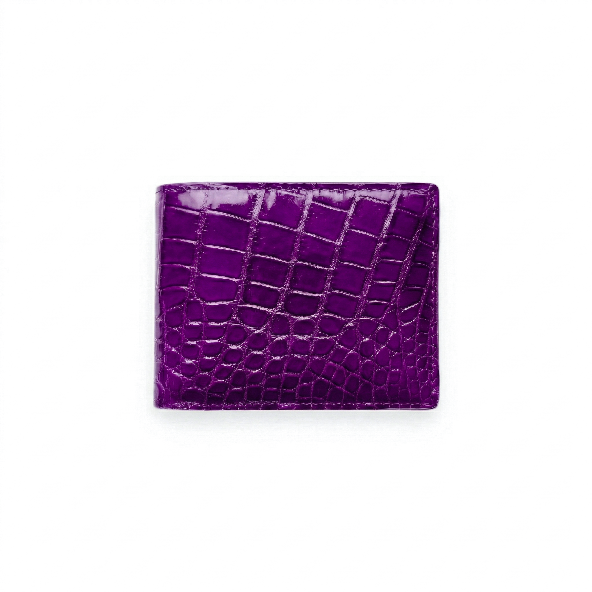 Portefeuille Alligator Lisse Violet