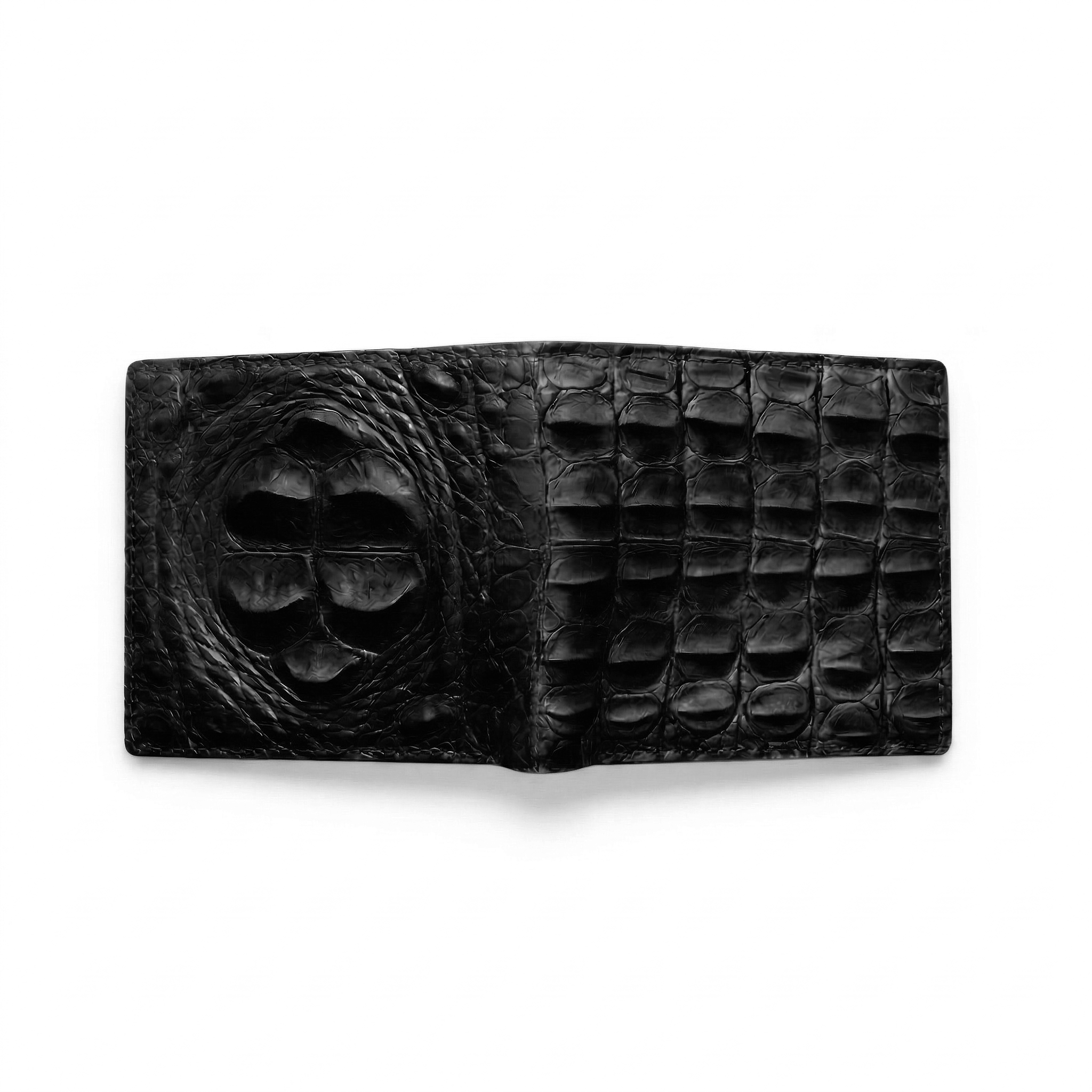 Portefeuille Alligator Relief Noir