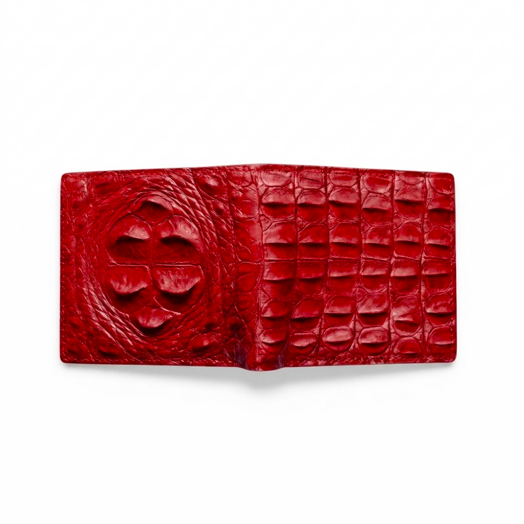 Portefeuille Alligator Relief Rouge