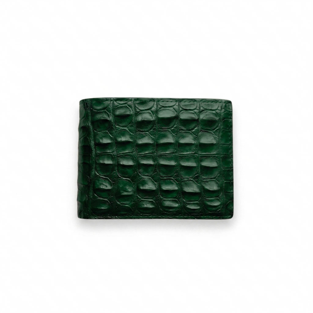 Portefeuille Alligator Relief Vert