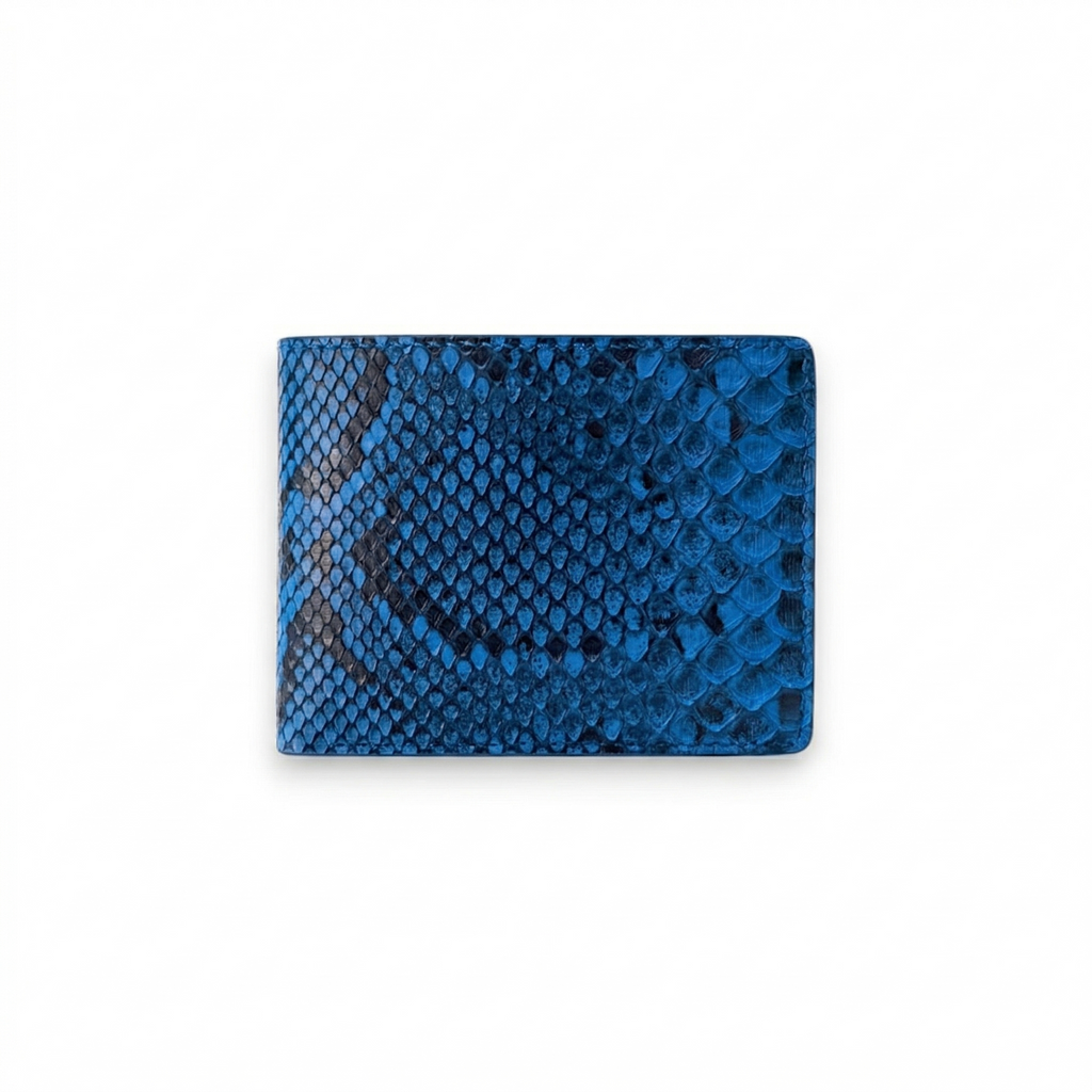 Portefeuille Python Bleu Électrique