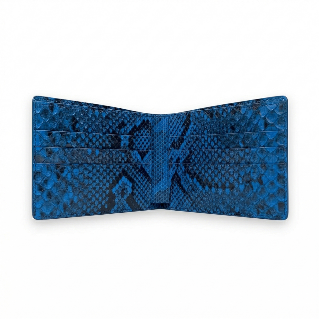 Portefeuille Python Bleu Électrique
