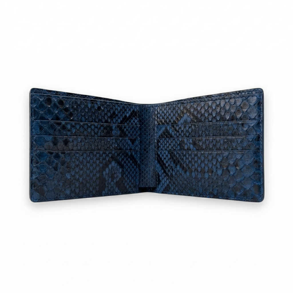 Portefeuille Python Bleu Minuit