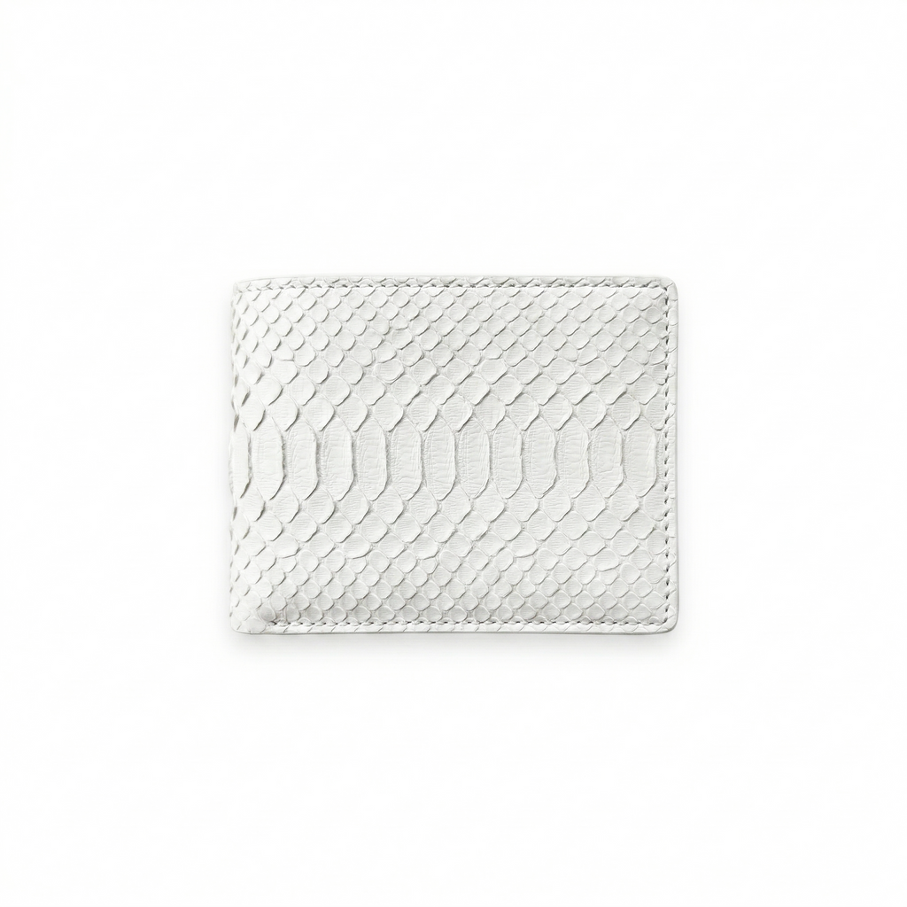 Portefeuille Python Lisse Blanc