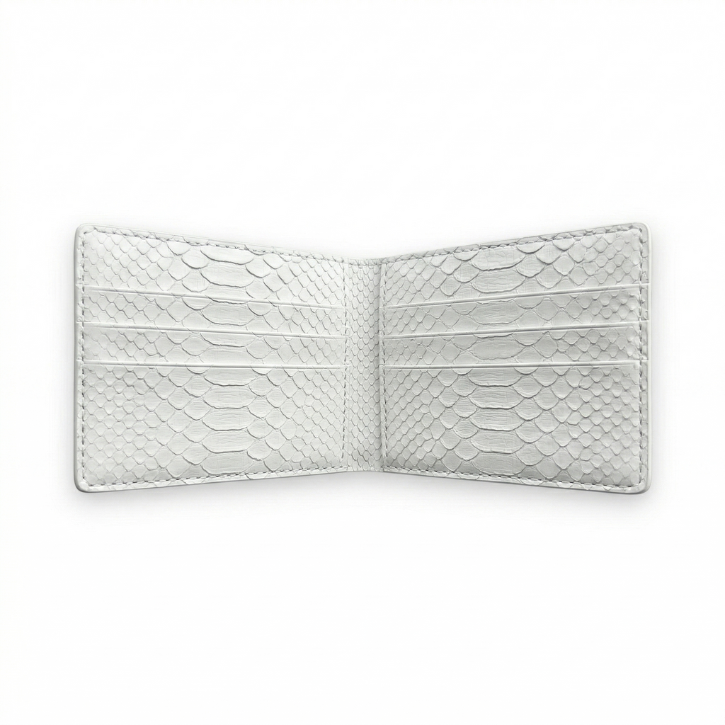 Portefeuille Python Lisse Blanc