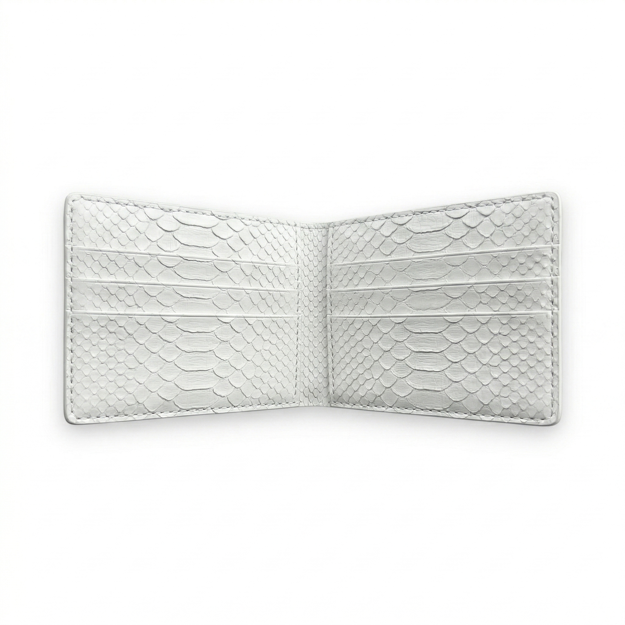 Portefeuille Python Lisse Blanc
