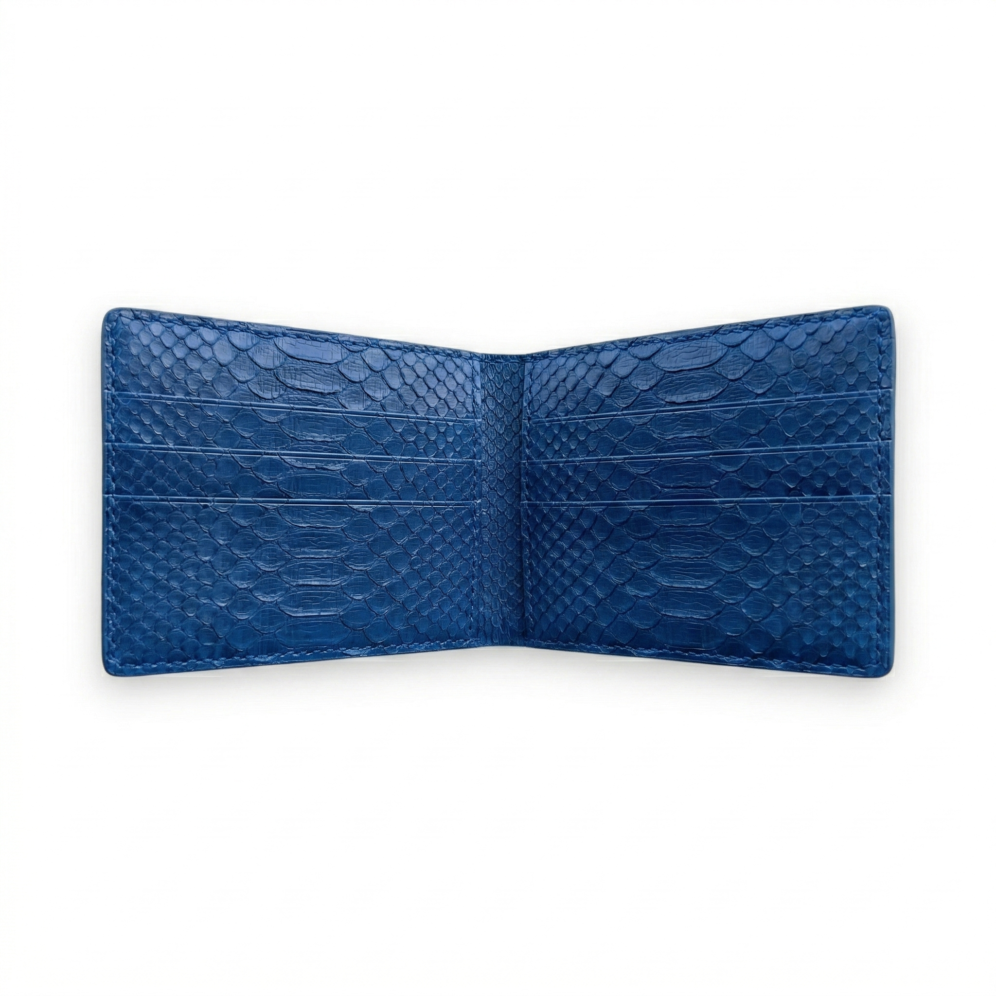 Portefeuille Python Lisse Bleu Électrique
