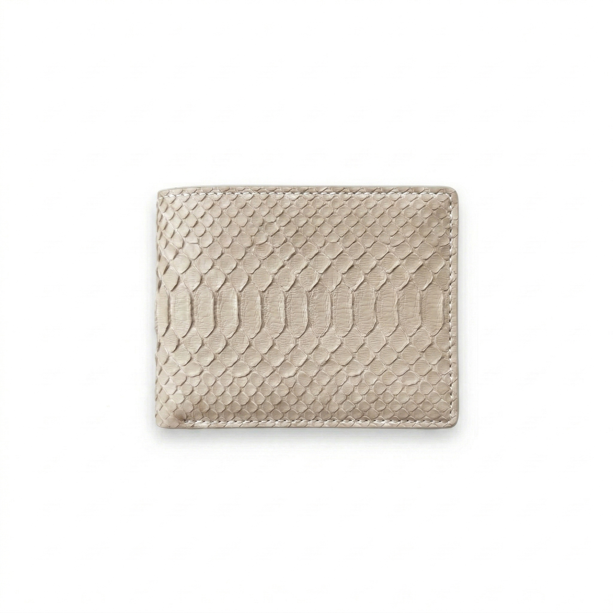 Portefeuille Python Lisse Crème