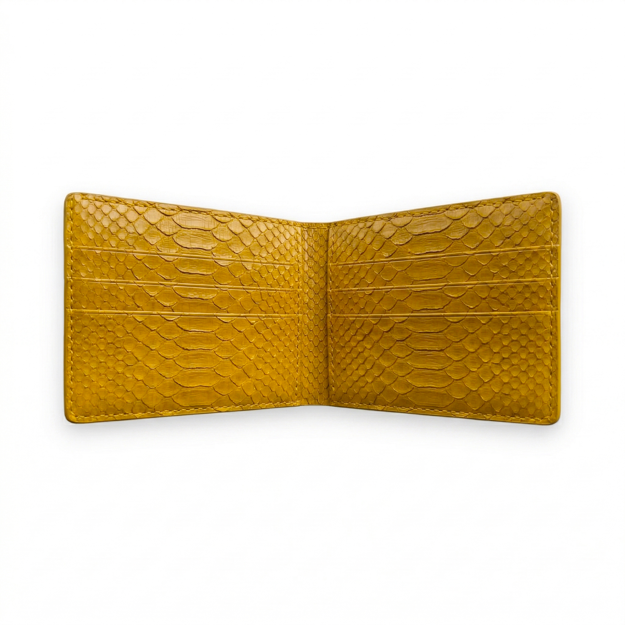 Portefeuille Python Lisse Jaune