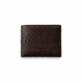 Portefeuille Python Lisse Chocolat