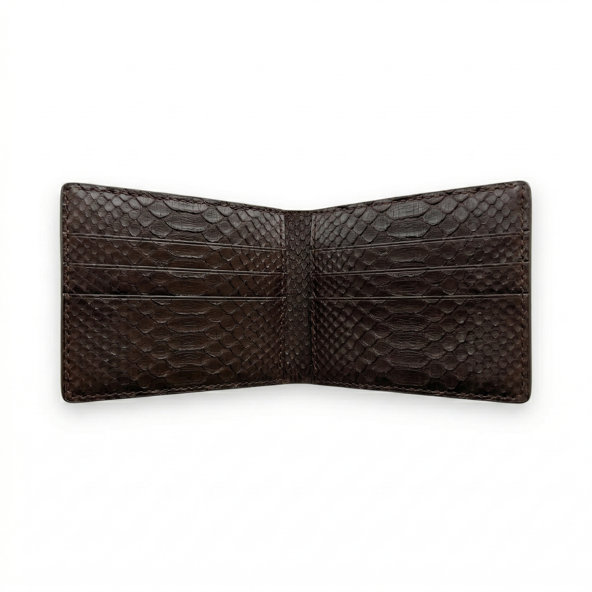Portefeuille Python Lisse Chocolat