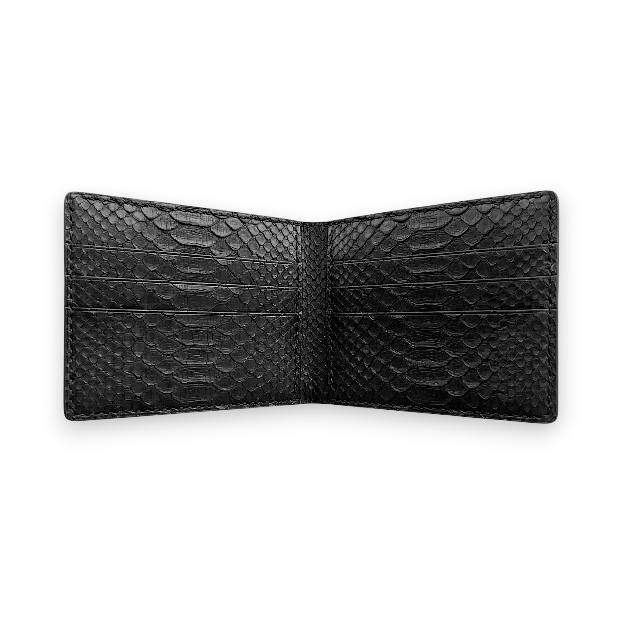 Portefeuille Python Lisse Noir