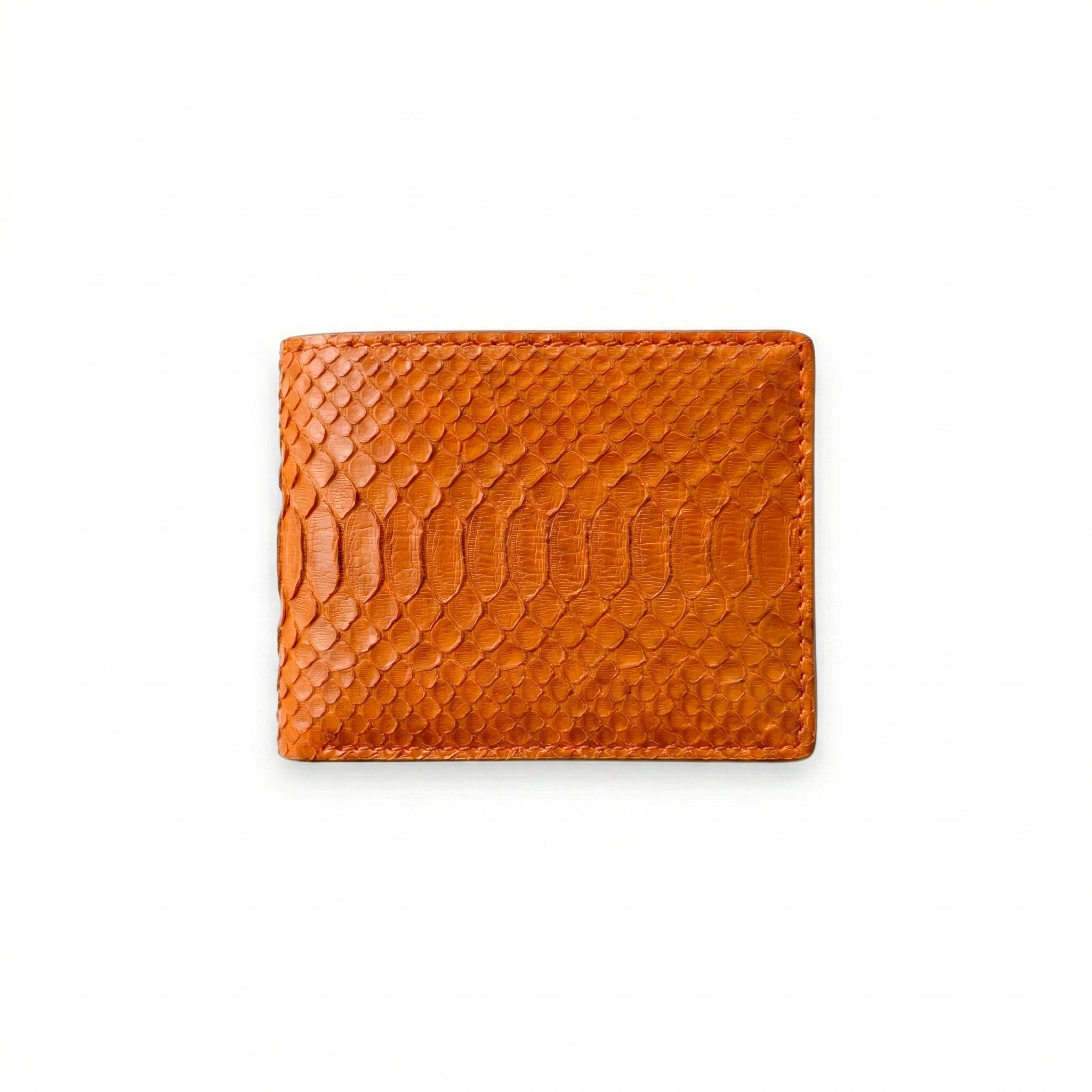 Portefeuille Python Lisse Orange