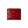 Portefeuille Python Lisse Rouge