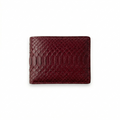Portefeuille Python Lisse Bordeaux