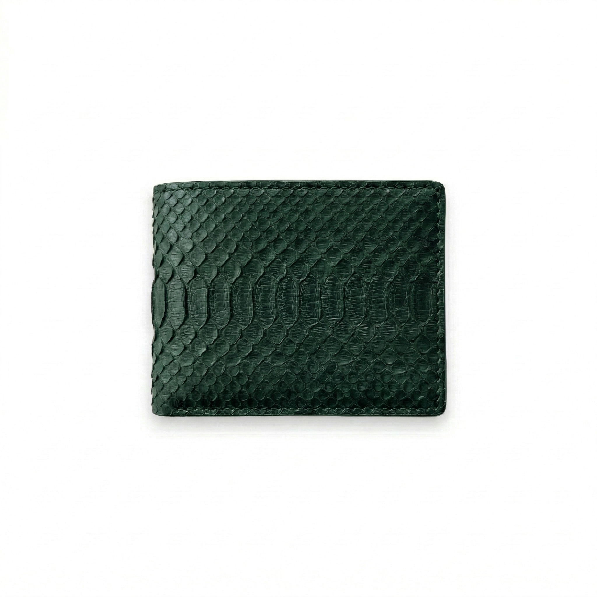 Portefeuille Python Lisse Vert