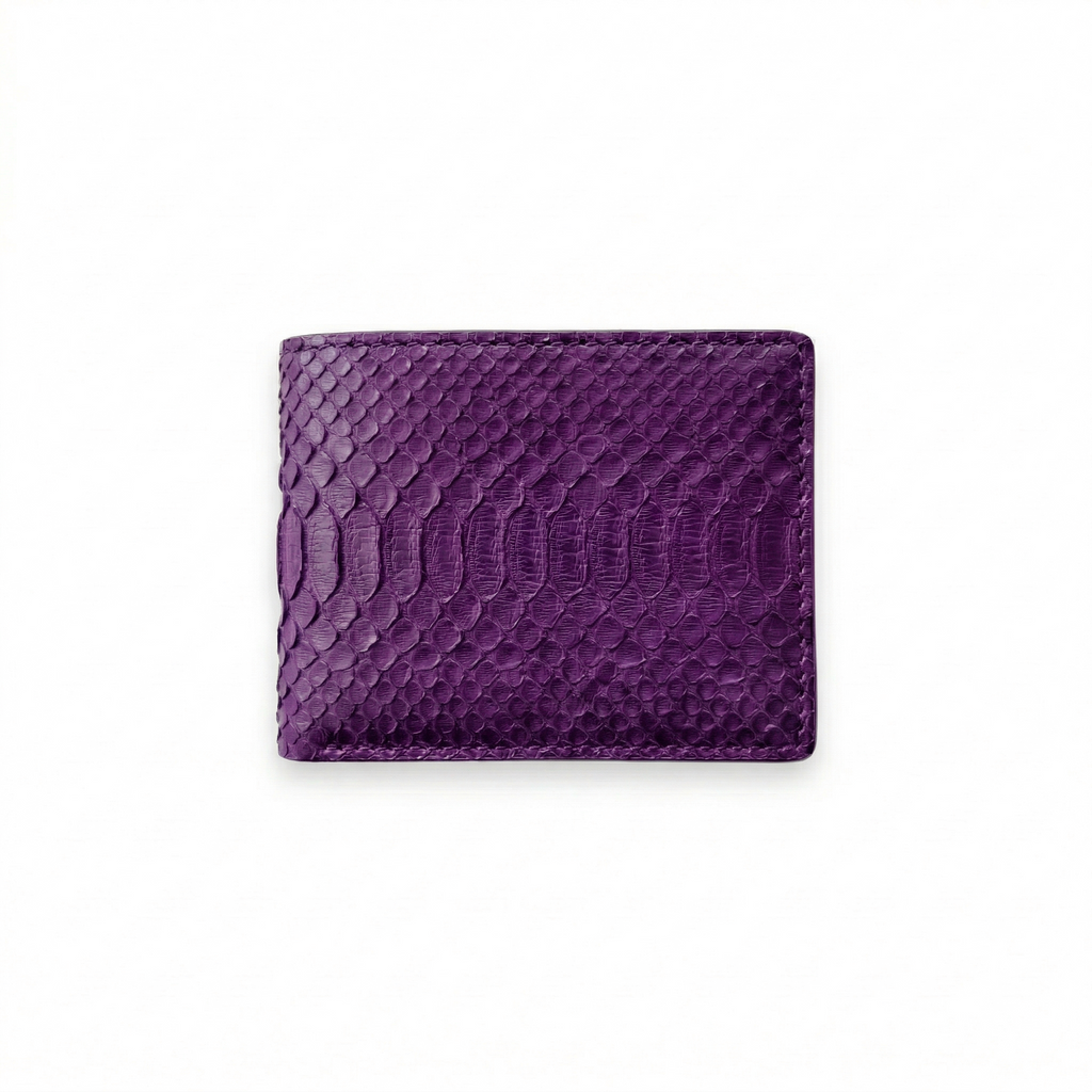 Portefeuille Python Lisse Violet