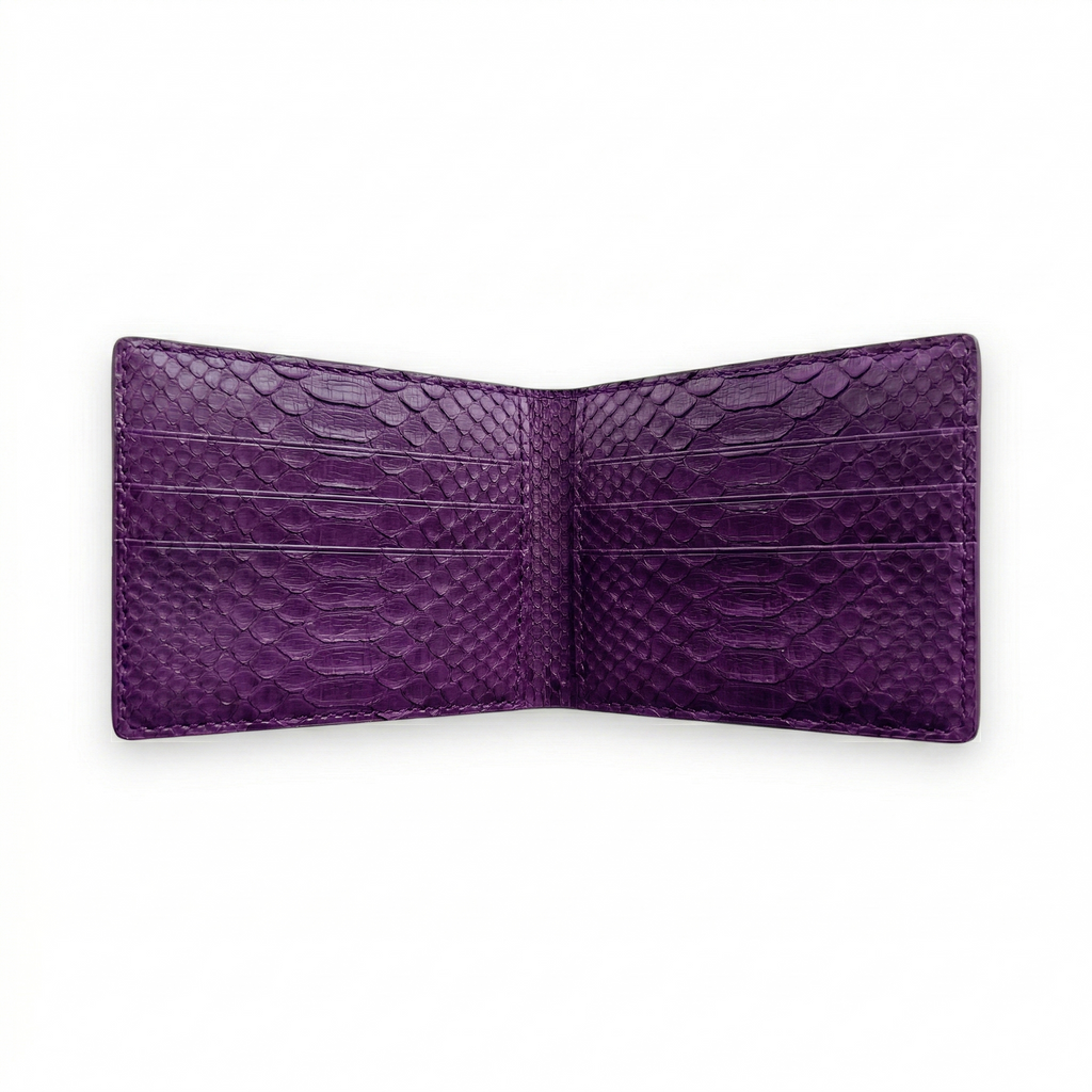 Portefeuille Python Lisse Violet