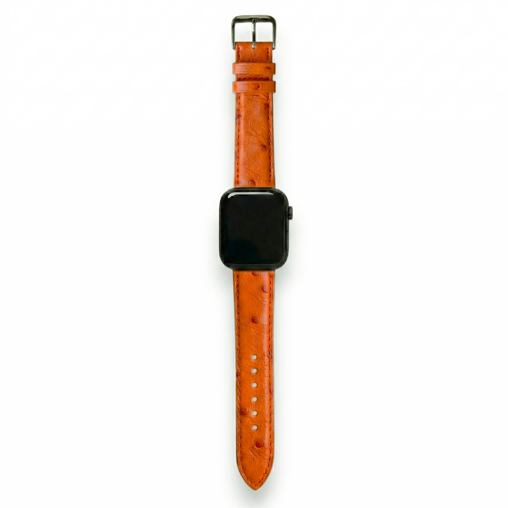 Bracelet de Montre Autruche Orange
